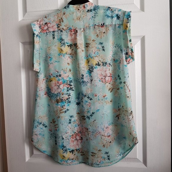 Beautiful Sheer Short Sleeve Top - Picture 2 of 3